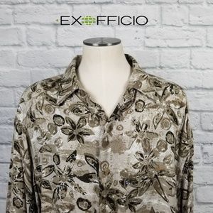 Exofficio Travel Hawaiian Camp Shirt Sz L